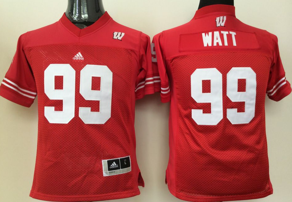 NCAA Youth Wisconsin Badgers Red 99 Watt jerseys